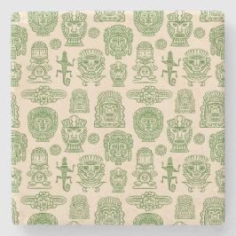 Porta-copo De Pedra Padrão inspirado no Aztec