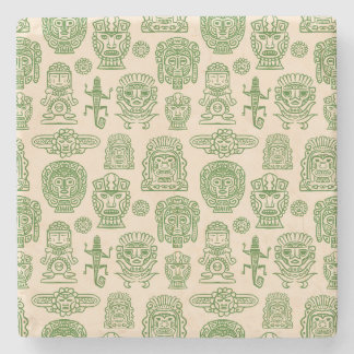 Porta-copo De Pedra Padrão inspirado no Aztec