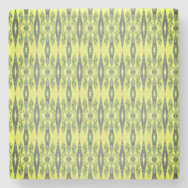 Porta-copo De Pedra Padrão preto e amarelo