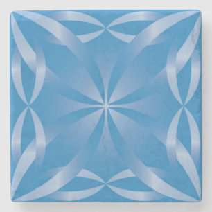 Porta-copo De Pedra padrão topaz azul