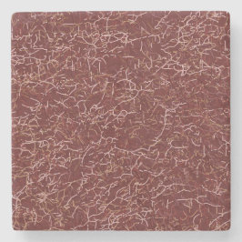 Porta-copo De Pedra Padrão Vermelho Simples de Arte de Thread de Abstr