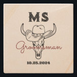 Porta-copo De Pedra Padrinhos de casamento do Monograma do Cowboy Ocid<br><div class="desc">Presentes personalizados para padrinhos de casamento e o melhor homem com o velho tema do cowboy ocidental. Decorado com chapéu de cowboy com fonte ocidental antiga. O texto e a cor são editáveis usando a Ferramenta Design para ajustado da sua ocasião. Obtenha este presente personalizado para casamento, despedida de solteiro,...</div>
