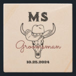 Porta-copo De Pedra Padrinhos de casamento do Monograma do Cowboy Ocid<br><div class="desc">Presentes personalizados para padrinhos de casamento e o melhor homem com o velho tema do cowboy ocidental. Decorado com chapéu de cowboy com fonte ocidental antiga. O texto e a cor são editáveis usando a Ferramenta Design para ajustado da sua ocasião. Obtenha este presente personalizado para casamento, despedida de solteiro,...</div>