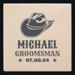 Porta-copo De Pedra Padrinhos de casamento Personalizados do Melhor Ho<br><div class="desc">Presentes personalizados para padrinhos de casamento e melhor homem com o tema do cowboy ocidental. Decorado com chapéu de cowboy com fonte ocidental antiga. As cores do texto e do plano de fundo são editáveis usando a Ferramenta Design para ajustado da sua ocasião. Obtenha este presente personalizado para casamento, despedida...</div>