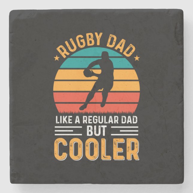 Porta-copo De Pedra Pai de Rugby (Frente)