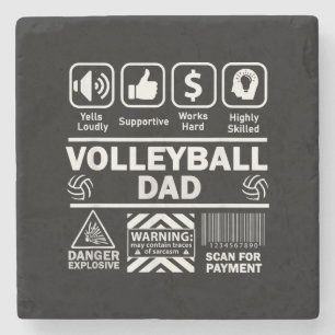 Porta-copo De Pedra Pai de Voleibol Conteúdo Engraçado do Esporte Pai