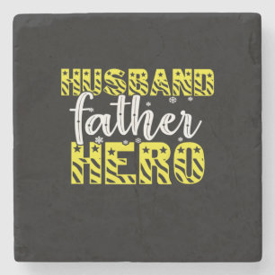 Porta-copo De Pedra Pai Gift Marido Padre Hero