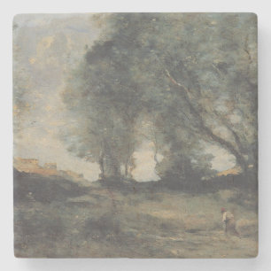 Porta-copo De Pedra Paisagem (por Camille Corot)