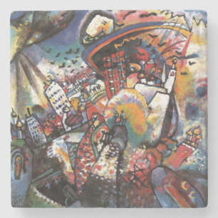 Porta-copo De Pedra Paisagem Urbana de Moscou I Arte Abstrata de Kandi