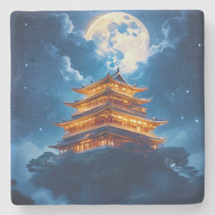 Porta-copo De Pedra Palácio Lunar nas Montanhas Celestiais