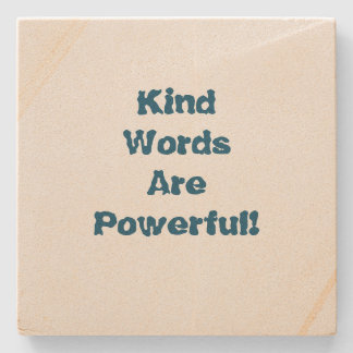 Porta-copo De Pedra Palavras gentis  