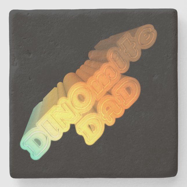 Porta-copo De Pedra Palavras Pais de dinomite (Frente)