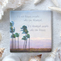 Palm Tree Hawaii Foto Graças Feliz Citação de Pess