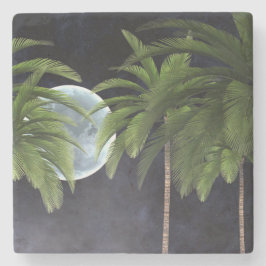 Porta-copo De Pedra Palmeiras Contra a Lua