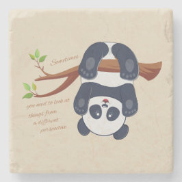 Porta-copo De Pedra panda adorável pendurado de cabeça para baixo