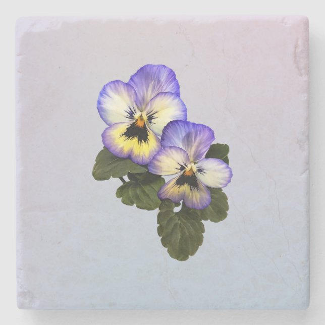 Porta-copo De Pedra Pansy Duo (Frente)