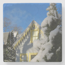 Porta-copo De Pedra Pão de gengibre e neve de inverno - Vineyard de Ma