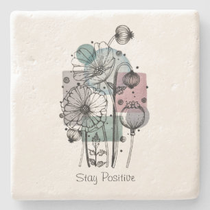 Porta-copo De Pedra Papagaios Em Tinta E Aquarela