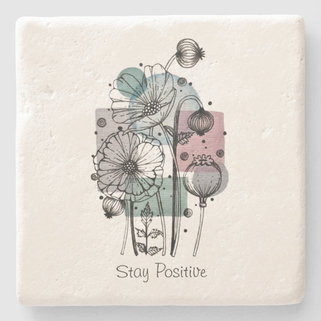 Porta-copo De Pedra Papagaios Em Tinta E Aquarela (Frente)