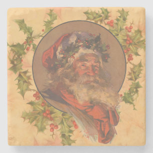Porta-copo De Pedra Papai Noel Antigo Vitoriano Leyendecker