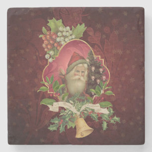 Porta-copo De Pedra Papai Noel lhe deseja um feliz Natal