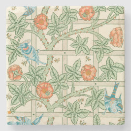 Porta-copo De Pedra Papel de Parede Vitoriano Treliça William Morris