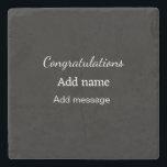 Porta-copo De Pedra Parabéns adicionam nome mensagem simples formando<br><div class="desc">Design</div>