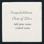 Porta-copo De Pedra Parabéns classe de nome de ano de adição escola co<br><div class="desc">design</div>