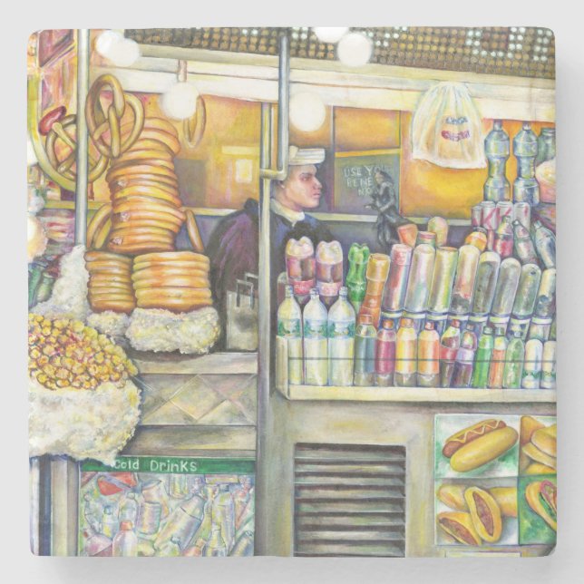 Porta-copo De Pedra Paraíso Pushcart (Frente)