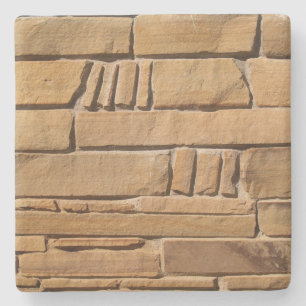 Porta-copo De Pedra Parede Tan Stone Textuturada, porta copos Quadrada