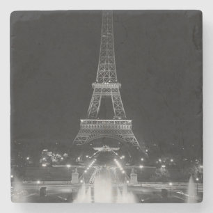 Porta-copo De Pedra Paris Antigo Fontes Torre Eiffel noite