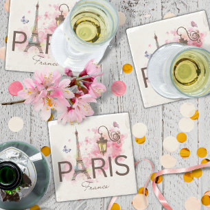 Porta-copo De Pedra Paris França Torre Eiffel Lâmpada Vintange