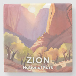 Porta-copo De Pedra Parque Nacional de Zion | Aquarela de Viagem