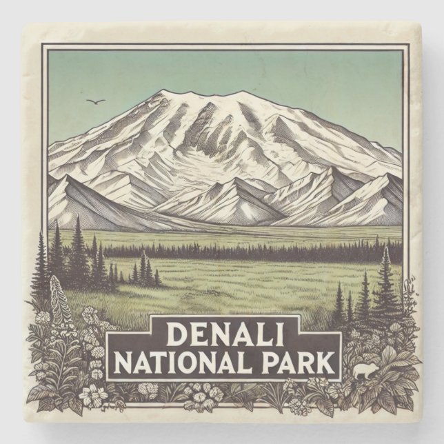Porta-copo De Pedra Parque Nacional Denali (Frente)