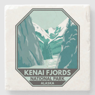 Porta-copo De Pedra Parque Nacional do Kenai Fjords Alaska Vintage
