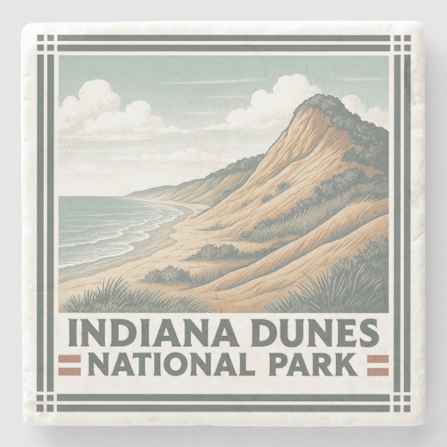 Porta-copo De Pedra Parque Nacional Indiana Dunes (Frente)