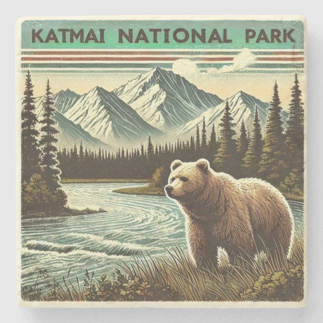 Porta-copo De Pedra Parque Nacional Katmai (Frente)