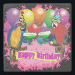 PORTA-COPO DE PEDRA PARROTS DE ANIVERSÁRIO<br><div class="desc">PRODUTOS DE PARRÓCULOS DE ANIVERSÁRIO</div>