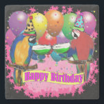 PORTA-COPO DE PEDRA PARROTS DE ANIVERSÁRIO<br><div class="desc">PRODUTOS DE PARRÓCULOS DE ANIVERSÁRIO</div>