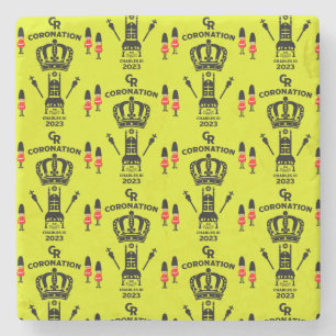 Porta-copo De Pedra Partido da Rua da Coronação King Charles III