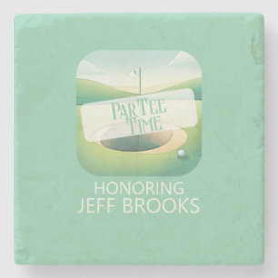 Porta-copo De Pedra Partido Verde do Tema Golf