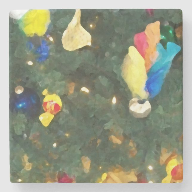 Porta-copo De Pedra Party _Merry christmas _coaster (Frente)