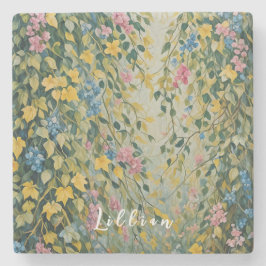 Porta-copo De Pedra Passagem Encantada: Jardim Secreto Pastel