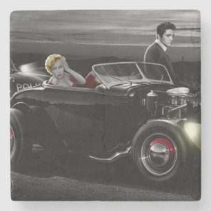 Porta-copo De Pedra Passeio B&W da alegria