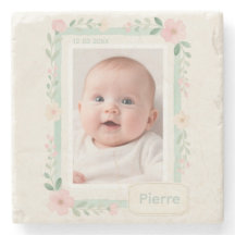 Pastel Watercolor Floral Empty Photo Frame