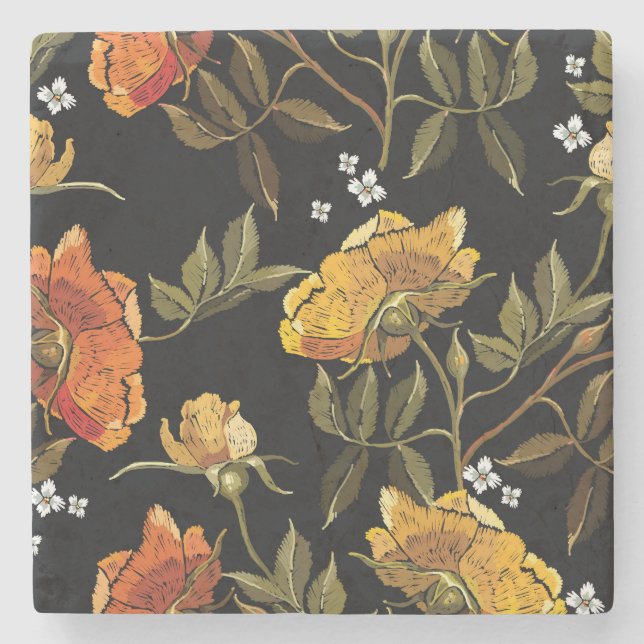 Porta-copo De Pedra Patchwork Gentle: Design de Desenho Mão (Frente)