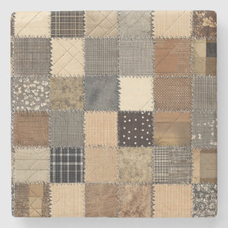 Porta-copo De Pedra Patchwork Rustic