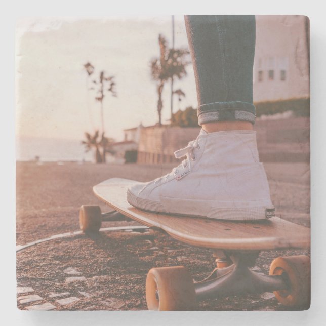Porta-copo De Pedra patinagem na praia (Frente)