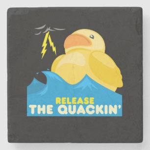 Porta-copo De Pedra Pato de borracha