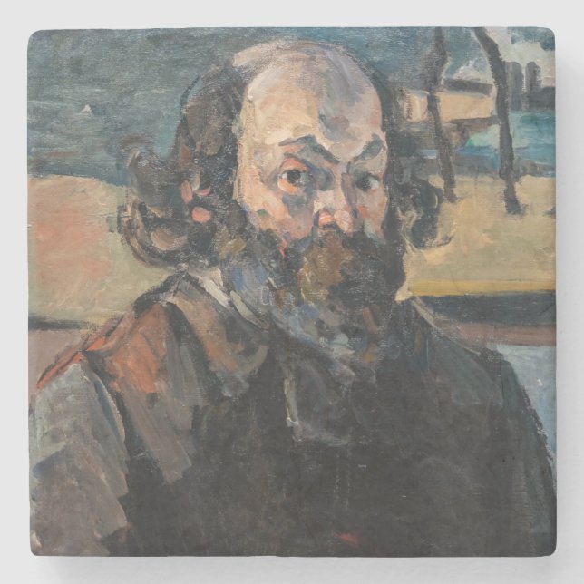Porta-copo De Pedra Paul Cezanne - Autorretrato (Frente)